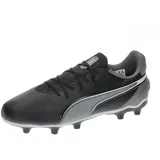 Puma King Match FG/AG Jr Soccer Shoe, Black White-Cool Dark Gray, 30 EU