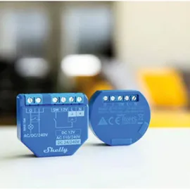 Shelly Plus 1 | Wlan & Bluetooth Smart Relais Schalter - 16A | Trockenkontakt | Lichtschalter | Hausautomation | Kompatibel mit Alexa & Google Home | iOS Android App | Kein Hub erforderlich