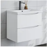 duschspa Waschtisch Waschbecken mit Unterschrank Waschtischunterschrank Smiley, Badmöbel in Breite 50/60/80/90/100 cm 61 cm x 56 cm x 40 cm