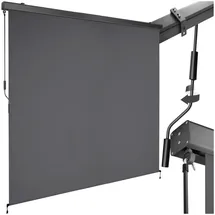 Tectake Senkrechtmarkise 160 x 300 cm Silber Aluminium