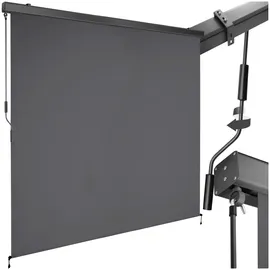 Tectake Senkrechtmarkise 160 x 300 cm Silber Aluminium