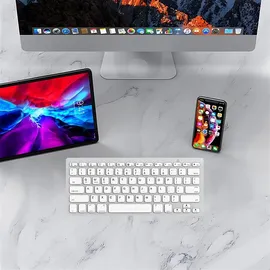 Retoo Tastatur Kabellose Wireless Keyboard mit Tasten, QWERTY Natürliches Tippen, 2,4 GHz, Funkverbindung, Kompatibel mit PC Notebook, Laptop Retoo
