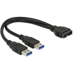 Delock USB-Kabel intern auf extern - 19-poliger USB 3.0 Kopf (M)