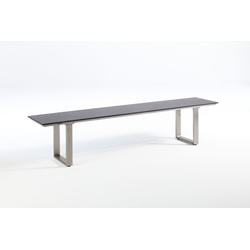 Bank Nemo Edelstahl - 160 cm HPL Graphit-Design