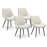 Vicco Vicco, Esszimmerstuhl Eleganza, Beige, 4er Set