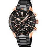 Festina Herren Uhr mit Edelstahl Armband F20578/1 Schwarz