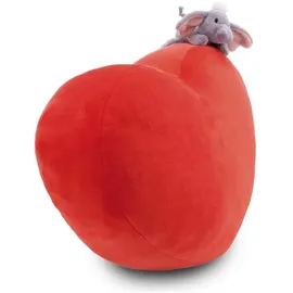 NICI Kissen Love Elefant 42 x 27 cm Rot