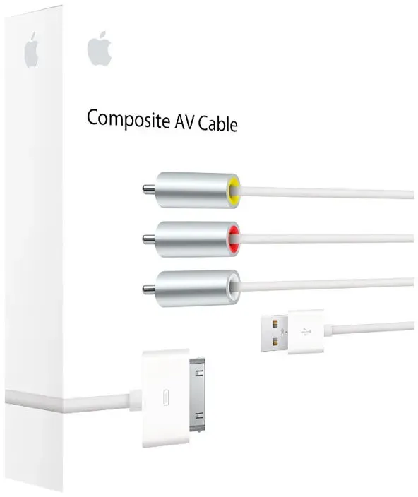 Apple Composite AV Cable - Strom- / Audio- / Videokabel - Composite Video / Audi