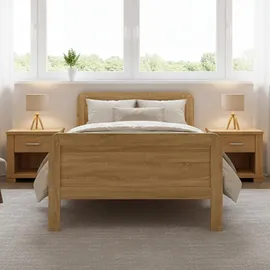 Homestyle4u Komfortbett 140 x 200 cm Braun