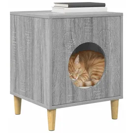 vidaXL Katzenhaus Graues Sonoma 42,5 x 40 x 53 cm Holzwerkstoff