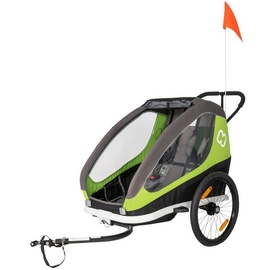 Hamax Traveller Kinderanhänger inkl. Fahrraddeichsel und Buggyrad green/grey 2021