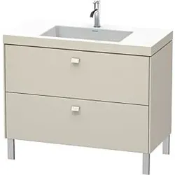Duravit Brioso c-bonded Waschtisch mit Unterbau BR4702N9191, 100x48cm, Taupe, ohne Hahnloch