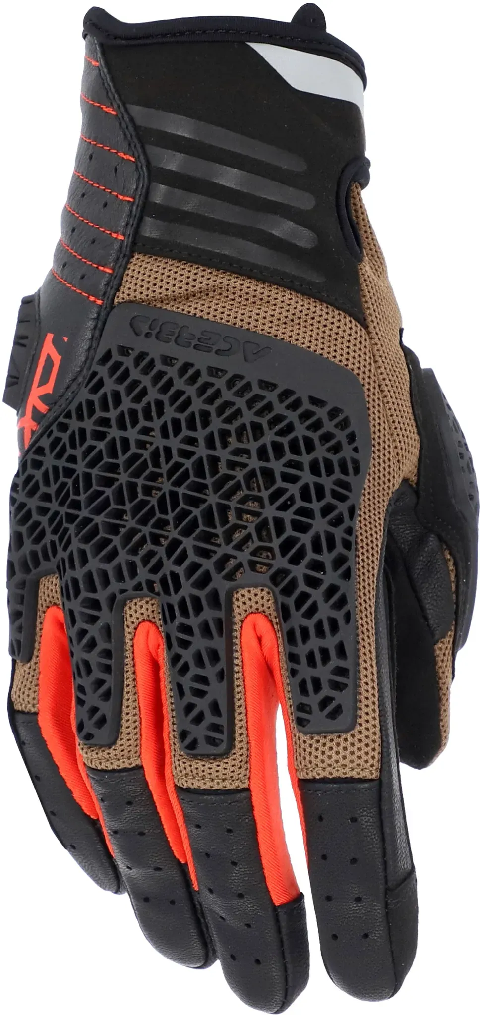 Acerbis Crossover, gants - Noir/Marron/Orange - XS