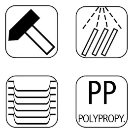 APS Tablett rot rechteckig 45,0 x 35,5 cm