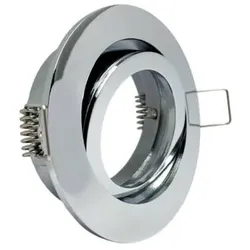 Einbaurahmen MR16 rund schwenkbar 82mm Klickverschluss chrom