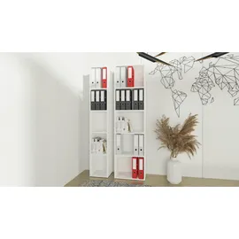 matkam Hochregal Holzwerkstoff 30x175x30 cm Weiß