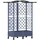 vidaXL Hochbeet mit Rankgitter und Dach 124 x 40 x 129 cm Grau