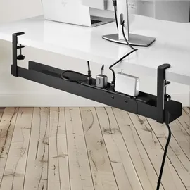 Startech StarTech.com Under Desk Cable Management Tray, Clamp-on Installation - Schwarz