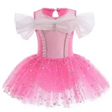 Lito Angels Prinzessin Aurora Ballettkleid Ballerina Kostüm für Kleinkind Mädchen, Ballett Kleid Tutu Tanzkleid, Größe 3-4 Jahre 104 (Tag-Nummer 110)