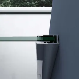 doporro Duschwand 50x200cm Walk-in mit 30cm Nebenteil, 10mm Duschabtrennung Bremen mit rundem Stabilisator, aus Echtglas Esg-sicherheitsglas Klarglas Inkl. Nanobeschichtung