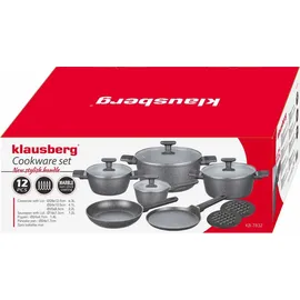 Klausberg Topf-Set 12-tlg. Suppentopf + weitere Töpfe