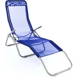VCM Gartenliege 160 x 48 x 100 cm Blau