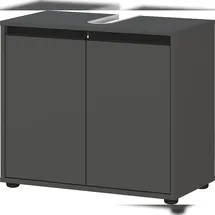 KADIMA DESIGN Waschbeckenunterschrank 2 Türen 63 x 55 cm Schwarz