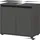 KADIMA DESIGN Waschbeckenunterschrank 2 Türen 63 x 55 cm Schwarz