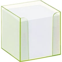 Folia Zettelbox LUXBOX transparent inkl. 800 Notizzettel weiß