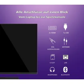 JVC QLED TV 40 Zoll Fernseher Full HD Android Smart TV (HDR, Triple-Tuner, LT-40VQF545A