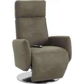 sit&more Relaxsessel Kobra Kunstleder 71 x 110 x 82 cm grau mit Motor und Aufstehhilfe