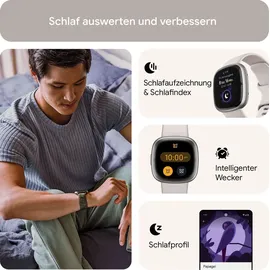 Fitbit Sense 2 aluminium platin/mondweiß