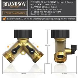 Brandson Y-Verteiler 3/4 Zoll bronze