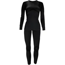 Funktionsunterwäsche Damen Set | Thermounterwäsche | Seamless | Schwarz M