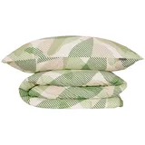 SCHIESSER Bettwäscheset Lea - Renforcé - 2-teilig - 135 x 200 cm - Grün