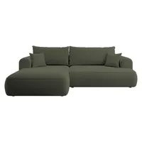 Selsey Eckcouch Kunststoff 2-Sitzer Olivgrün