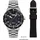 Zeppelin Eurofighter Typhoon Edelstahl Leder 43 mm 7268M-3 Set