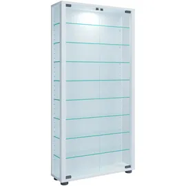 VCM Vitrine Lumo Maxi 59 x 113 x 18 cm Weiß