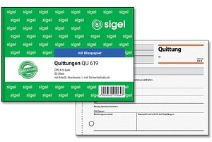 SIGEL Quittung, MwSt. separat ausgewiesen Formularbuch QU619