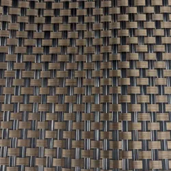 Sichtschutzstreifen Doppelstabzaun Rattan Bronze