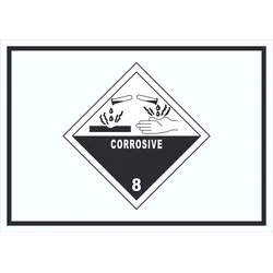 Schild Ätzende Stoffe Symbol Corrosive A3 (297x420mm)