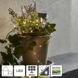 StarTrading STAR Trading Solar Lichterkette Dew Drop 50 LEDs, Batterie)