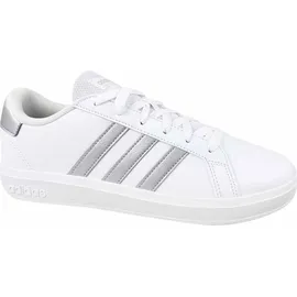 adidas Grand Court Lifestyle Tennis Lace-Up Kids Cloud White / Matte Silver / Matte Silver 35