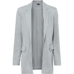 bonprix Langer Jersey-Blazer mit Taschen, grau, 36, Viskose
