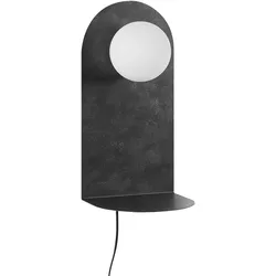 Wandlampe MAPI mit Ablage Metall Graphitgrau