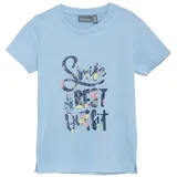 Color Kids T-Shirt COT-shirt W. Print -S/S, Girl 741410 Kids T-Shirt mit Quick Dry Funtkion in Blau | Gr.: 104