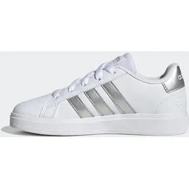adidas Grand Court Lifestyle Tennis Lace-Up Kids Cloud White/Matte Silver/Matte Silver 32
