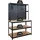 Proregal Werkbank GIANT BEAST mit Lochwand HxBxT 180x120x60cm | Fachlast 175kg | Schwarz