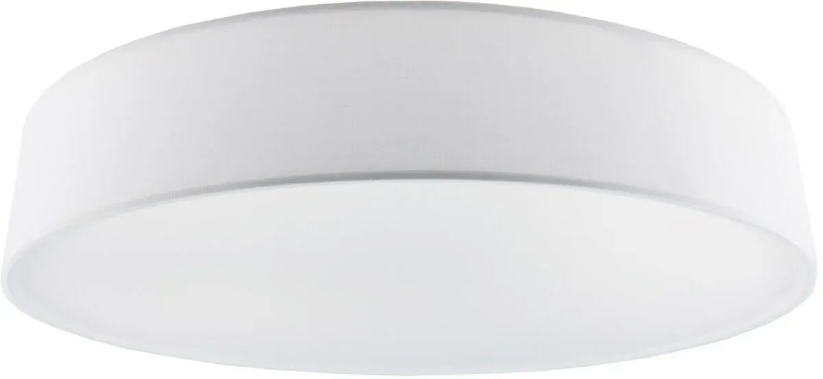 Deckenleuchte mit Textilschirm weiß ØxH 50x12cm, für 4x E27 Lampe