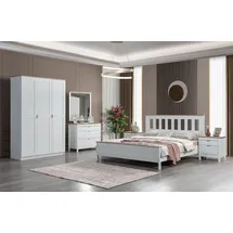JV Möbel Schlafzimmer Set 5tlg  Weiß